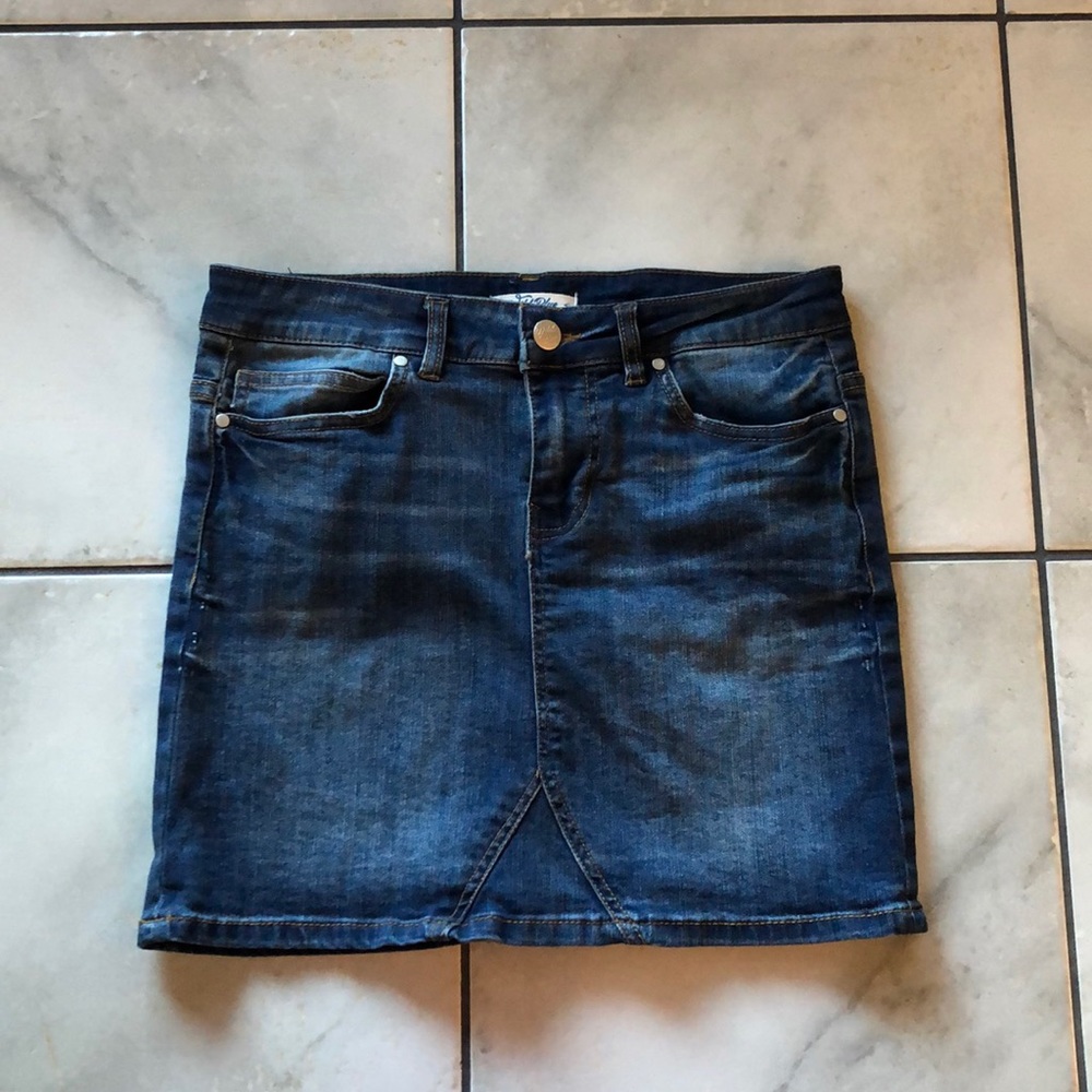 Wild Blue Jean Skirt
